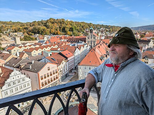 Der Türmer auf dem Rathausturm