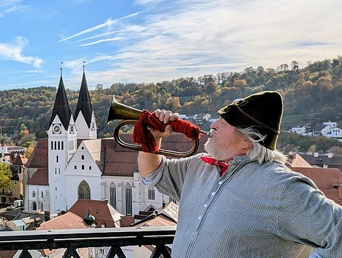 Der Türmer auf dem Rathausturm